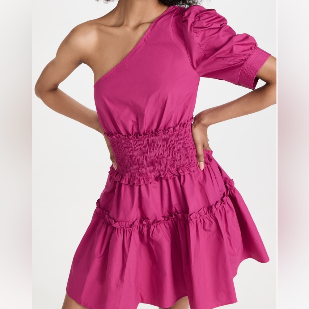 En Saison Celia One Shoulder Minidress in Purple size L